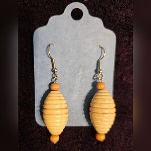 Chic Wooden Bead Drop Earrings